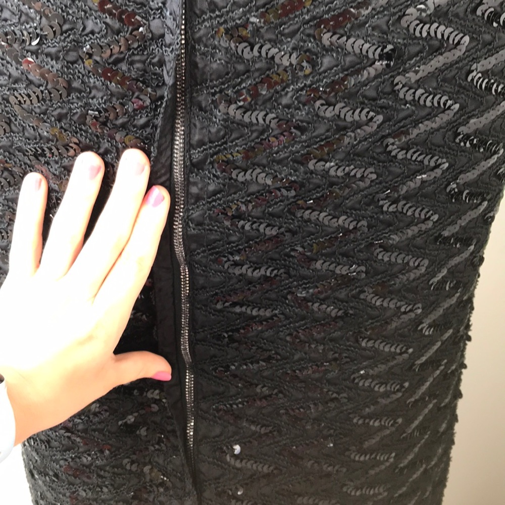 Vintage 1960s Black Sequin Sheath Dress - Picture 5 of 9